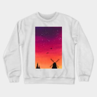 Windmill sunset Crewneck Sweatshirt